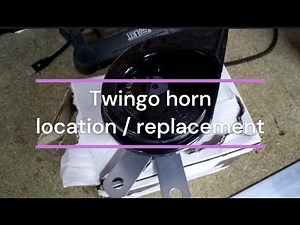 Where is the horn of the Renault Twingo located?