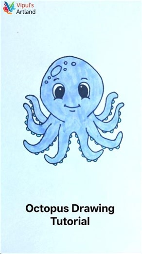 🐙Easy Octopus Drawing Tutorial | How to Draw an Octopus!#shorts #shortfeed #ytshorts #easydrawing