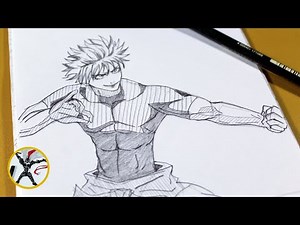 How to Draw Gojo Satoru Full Body Step by Step – Anime Drawing Tutorial