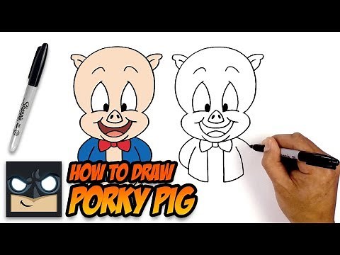 How to Draw Porky Pig | Step-by-Step Tutorial for Beginners