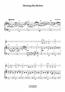 Morning Has Broken (Cat Stevens) - Piano Sheet Music