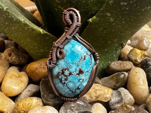 Turquoise Pendant & Necklace - Etsy