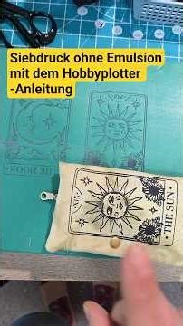 Siebdruck ohne Emuslion und Siebchemie -mit dem Hobbyplotter #screenprinting #diy #plotter #tutorial