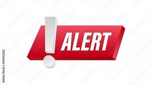 Alert sign. Attention warning attacker alert sign. Technology cyber security protection concept. Motion graphics.