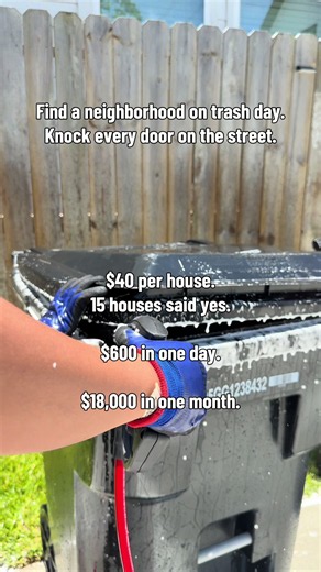 Most people drove past this money today. Get the step by step roadmap in my bio. #trashbincleaning #trashcancleaning #trashbincleaningsidehustle #houston #fyp