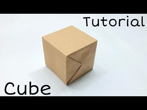2 minute Easy Origami Cube Tutorial | Paper Cube Craft 