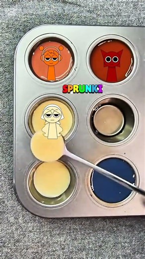 Burgundy + Beige + Blue | Color Mixing Magic #colormixing #sprunki #shorts