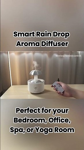 Smart Umbrella Design Aroma Diffuser | Cool Mist Humidifier & Rain Drop Effect for Bedroom