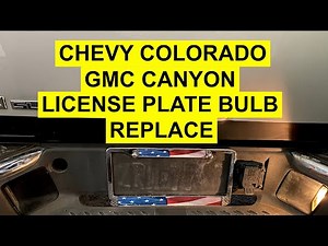 How To Replace License Plate Light Bulb On Chevy Colorado Or GMC Canyon 2004-12 - Easy With No Tools