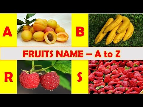 Fruits Name | Fruit Name | ABC Fruits Name | Fruits Name A to Z |ABC Learning for Kids ‪@KuboEnglishVocabulary‬