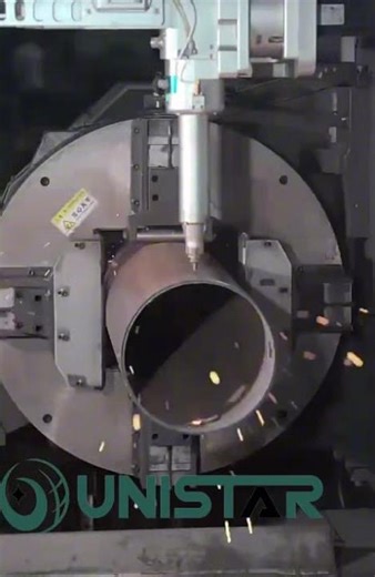 UNISTAR Tube Fiber Laser Cutting Machine#tubecuttingequipment #tubelasercutting #tube