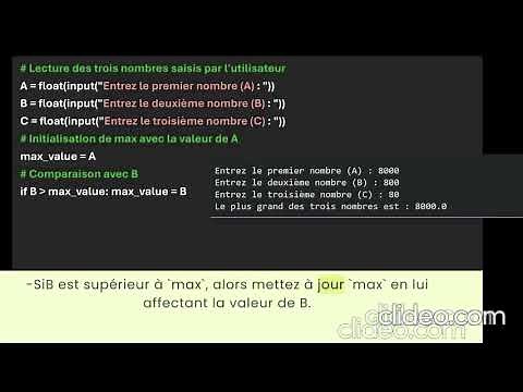 Trouver le maximum Max de trois nombres en Python