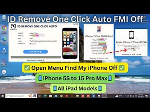 Open Menu FMI Off From iPhone 5S-15 Pro Max & iPads | Anna Solution Zone | ID Remove One Click Auto