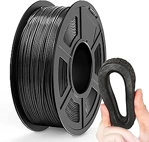 TECBEARS TPU Filament 1.75mm, 95A 3D Printer Filament, Flexible TPU Filament for Fast Printing, Dimensional Accuracy +/- 0.03mm, Fit Most FDM 3D Printers, Black 1KG