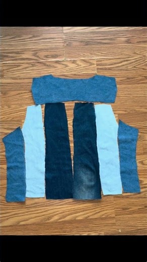 Watch the process of me creating this jacket from denim jeans #upcycling #streetstyle #design #ootd