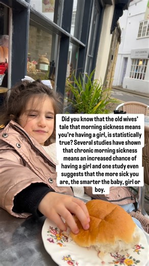 Vicki Broadbent on Instagram: "Did you know that the old wives’ tale that morning sickness means you’re having a girl, is statistically true? Several studies have shown that chronic morning sickness means an increased chance of having a girl and one study even suggests that the more sick you are, the smarter the baby, girl or boy. A study at the University of Washington compared the gender outcomes of 2100 pregnant women admitted to hospital with acute morning sickness during their first trimest