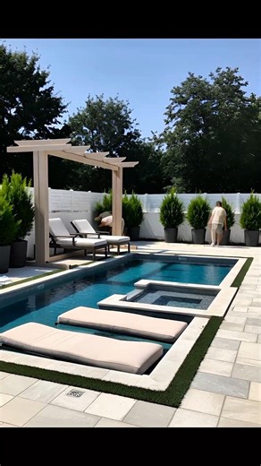 We Built a swimming pool in backyard #ai #swimming #shorts