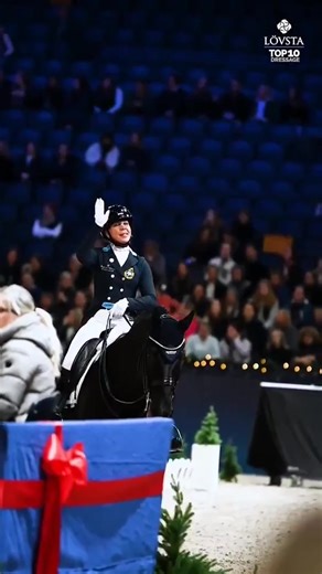Looking back on a special moment from the Sweden International Horse Show ✨🐎 Olympic team rider Therese Nilshagen and Dante Weltino dancing together in the grand arena 💫 | EQUESTRIAN STOCKHOLM