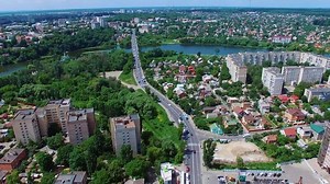 View of urban landscape. Skyline of urban architectural landscape