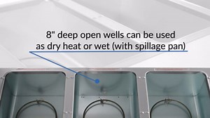 Kratos Commercial Electric Steam Table / Hot Food Table, Four Pan Open Well Stainless Steel Steam Table with Undershelf and Cutting Board, Electric Food Warmer, 120V, 2000W (28W-111)