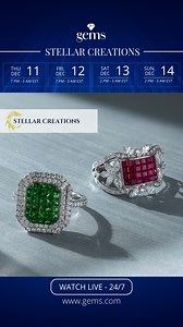 Don’t miss Stellar Creations today and our all-day lineup of luxury jewelry showcases at insider prices only on gems! 👉Watch Live: www.gems.com Friday December 12 Shows: 🔹Antique & Estate Jewelry with Tara & Sam | 9 AM - 2 PM ET 🔹Buckhead Estate Jewelry with Daniel | 2 PM - 7 PM ET 🔹Stellar Creations with Marvin | 7 PM - 3 AM ET 🔹Modern Estate & Period Jewelry with Jason | 3 AM - 9 AM ET #JewelryLover #LiveJewelryShow #HighJewelry #LuxuryGifting #JewelryGifts | Gem Shopping