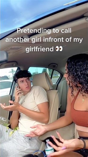 Having a private phone call in front of my gf to see reaction#fyp#couple#prank#funny