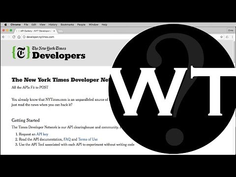 How to use the NY Times Developer API (2016)