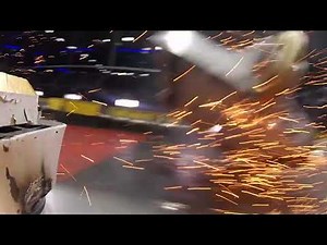 BattleBots Proving Grounds Roundhouse VS Orbitron Match #2 Normal Speed bot cam on Roundhouse