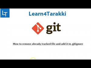 How to remove already tracked file and add it to .gitignore file