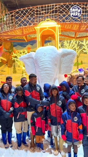 GRS Snow Park, Mysore ❄️ on Instagram: "From the hands of tradition to the heart of snow ❄️ The mahouts unveiled the majestic Snow Ambari in true Mysuru style. Experience the royal chills , LIVE now only at GRS Snow Park!  #CoolestEscape #grssnowambari #UnlimitedFun #grssnowpark #mysurudasara"