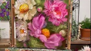 3K views · 255 reactions | New pink bloomers on a chilly fall day in Colorado! Not sure if I’m done yet. Do you think the studio fairies will finish it for me if I let it sit overnight?栗‍♂️栗栗‍♂️ www.NancyMedina.com | Nancy Medina Art Studio | Facebook