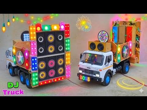 New Mini Dj Truck Setup |how to make mini dj setup with cardboard Making Dj setup at home | dj wala