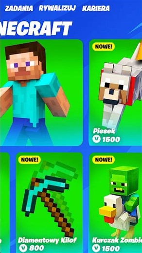 FORTNITE x MINECRAFT NADCHODZI!! #shorts