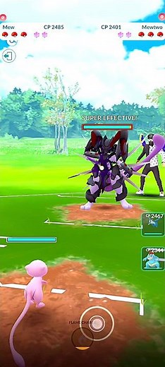Armoured Mewtwo V/S Mew PVP Form Battle in #pokemongo