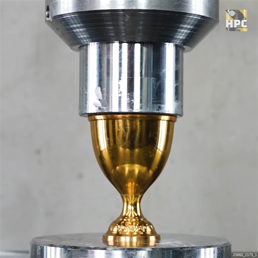 Hydraulic Press vs. Golden Chalice #asmr #crush #satisfying | Hydraulic press channel