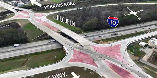 New Pecue Lane interchange opens as drivers adjust to unusual traffic pattern
