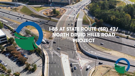 Great news, Georgia! ✨ Over in @ItsInDeKalbGA, the I‑85 at SR 42/North Druid Hills project reached substantial completion in November 2025. As one of Georgia’s most heavily traveled corridors, this interchange plays a major role in keeping travelers moving within metro Atlanta. This project has helped improve traffic flow and enhance the capacity of the I-85 at North Druid Hills Road interchange, addressing the explosive growth and increasing traffic demands in this area. Hear from Kyle Collins 