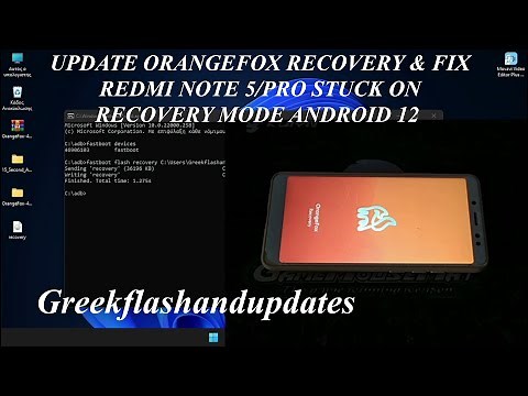 UPDATE ORANGEFOX RECOVERY & FIX REDMI NOTE 5/PRO STUCK ON RECOVERY MODE ANDROID 12