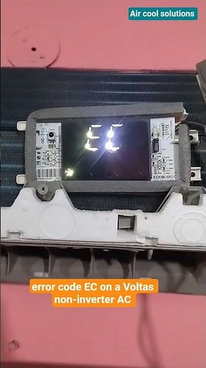 error code EC on a Voltas non-inverter AC Split air conditioner #coolingsolutions #ac #shortvide