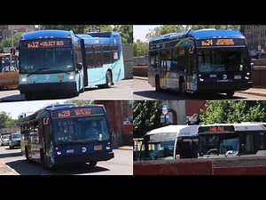 Bx12 Select Bus Service, Bx24, Bx29, Q50 Limited, & Bee Line 45 Action at Pelham Bay Park (w/ B44?)
