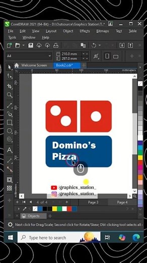 Coreldraw Simple Circle Tutorial #logo #vector #graphicsdesign