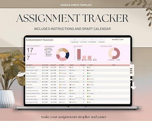 Assignment Tracker Spreadsheet | Google Sheets Template (digital Download) - Etsy