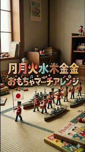 【short】軍歌「月月火水木金金」おもちゃマーチアレンジ "Through the day throughout the week" toy march arrangement