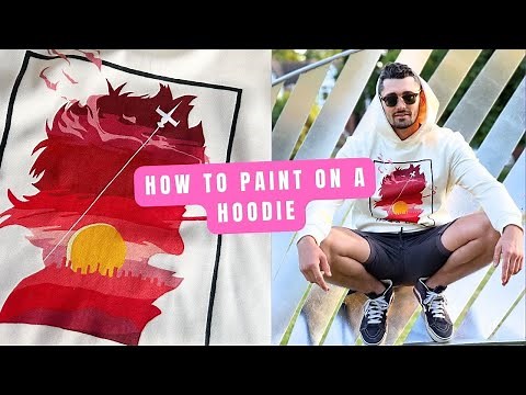 ART TUTORIAL: How to paint on a Hoodie COWBOY BEPOP DESIGN