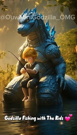 Godzilla Fishing with The Kids 💕