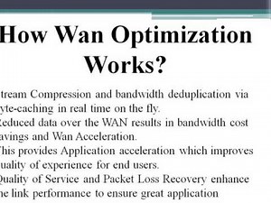 What is Wan Optimization Products