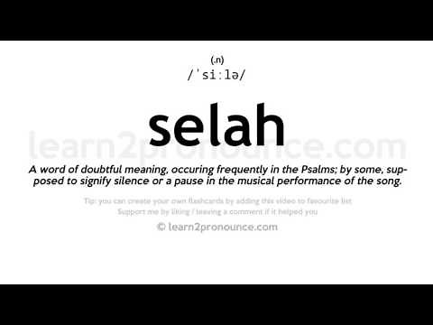 Selah pronunciation and definition