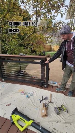 sliding gate for deck Maryland USA 🇺🇸 #diy