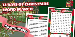 12 Days of Christmas Maths Word Search