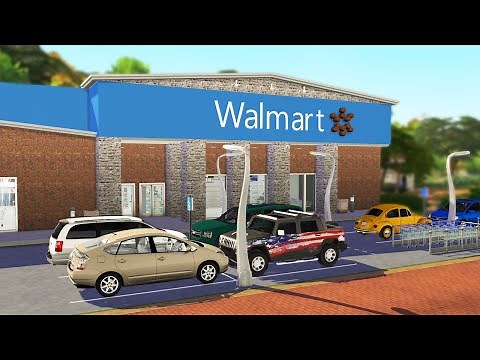 SIMS 4 WALMART 🎮RETAIL STORE SPEED BUILD